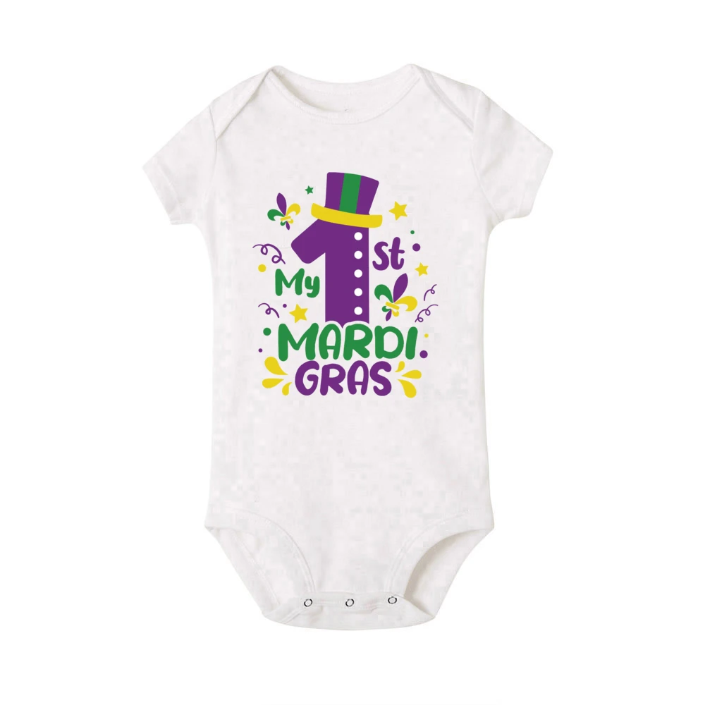 Body de bebé estampado Mardi Gras – Manga corta para recién nacido - imagen 5