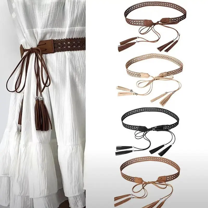 Cinturón vintage de encaje calado para vestidos y pantalones - imagen 2