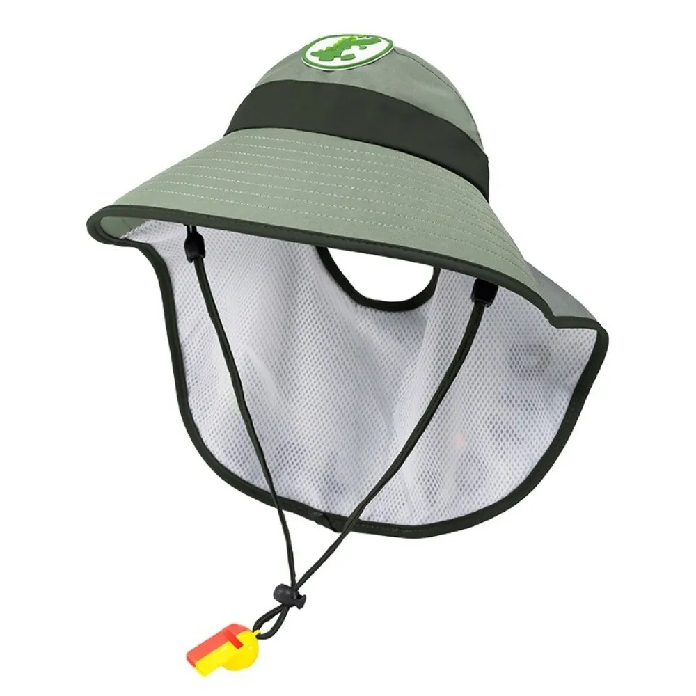 Sombrero de pescador infantil de ala ancha ajustable para sol