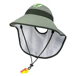 Sombrero de pescador infantil de ala ancha ajustable para sol