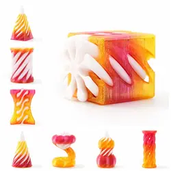 Pirámide imposible impresa en 3D de cono espiral decorativa