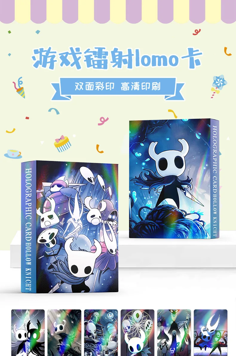 Tarjetas coleccionables con diseño inspirado en Hollow Knight