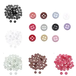 Botones redondos para ropa de muñeca – 4 agujeros color caramelo