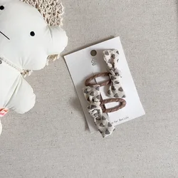 Pasadores de lazo para bebé con clip floral, inspiración coreana