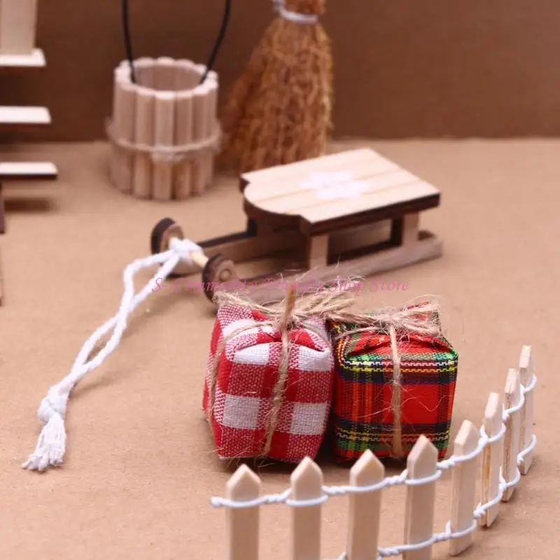 Puerta de renos en miniatura para casas de muñecas infantiles