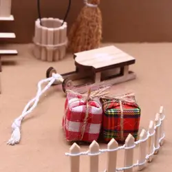 Puerta de renos en miniatura para casas de muñecas infantiles