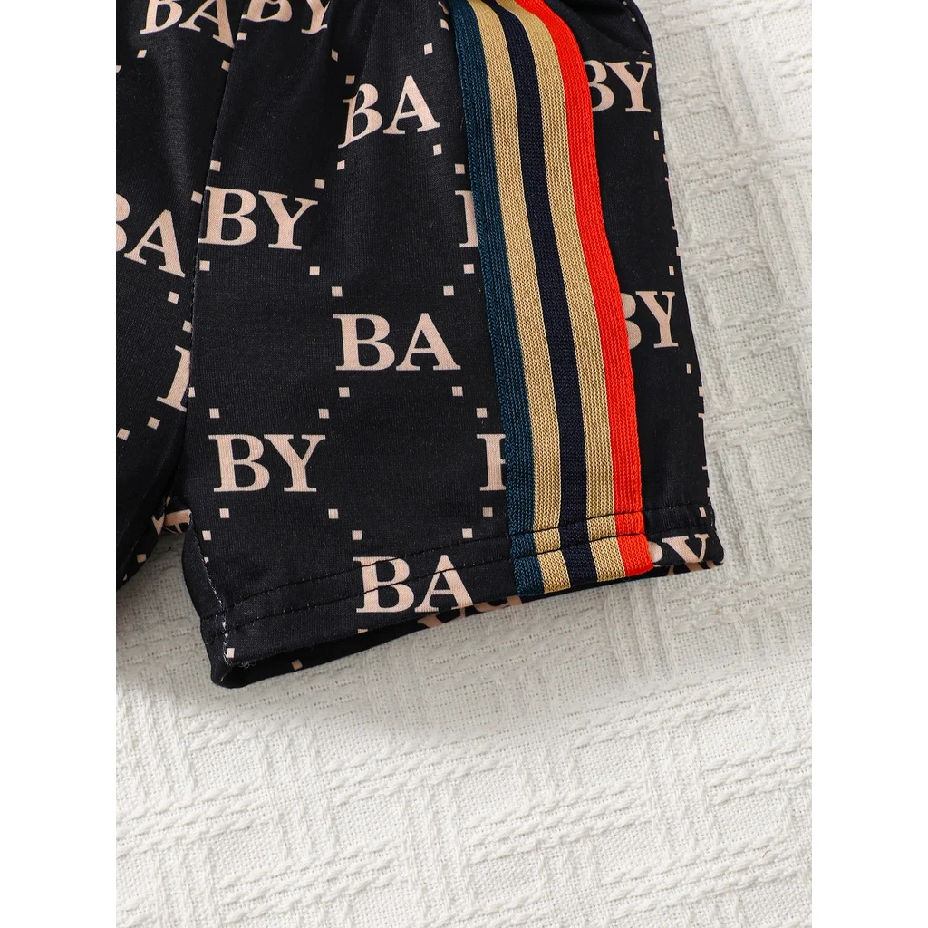 Conjunto bebé 2 piezas 0-3 años: camiseta con letras y pantalón corto