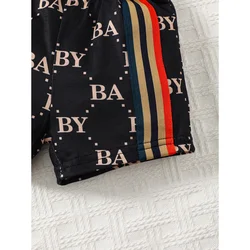 Conjunto bebé 2 piezas 0-3 años: camiseta con letras y pantalón corto