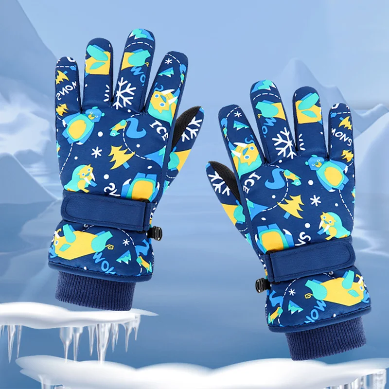 Guantes de esquí infantiles impermeables de invierno – manoplas gruesas - imagen 2