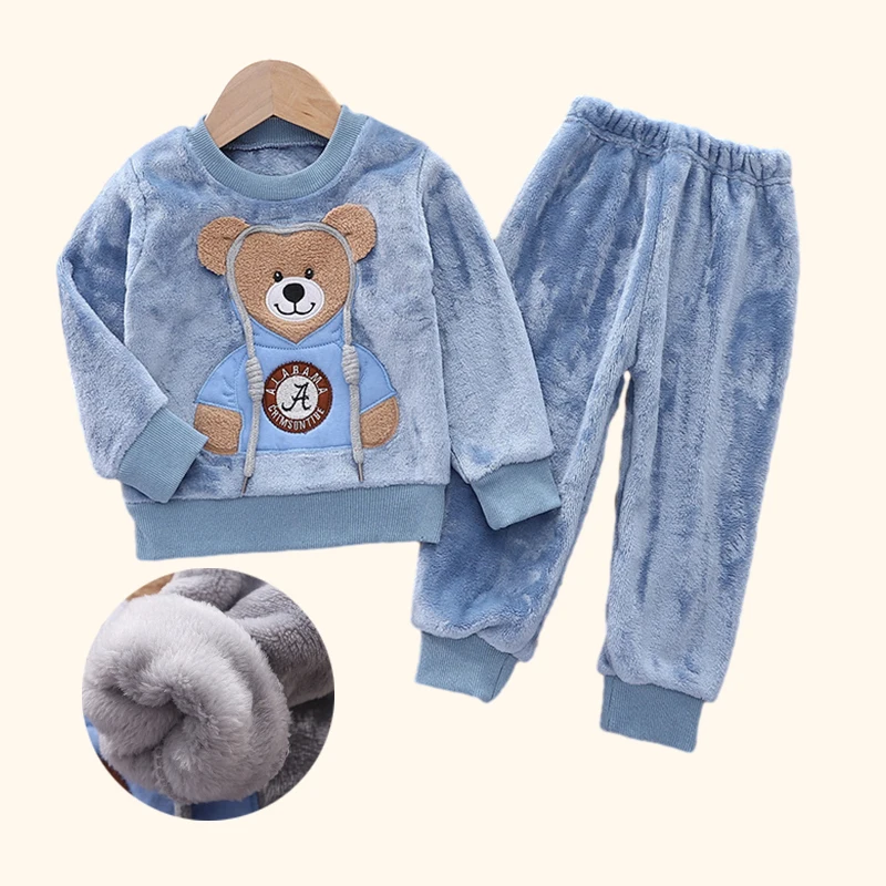 Conjunto pijama franela niños – Cálido otoño invierno