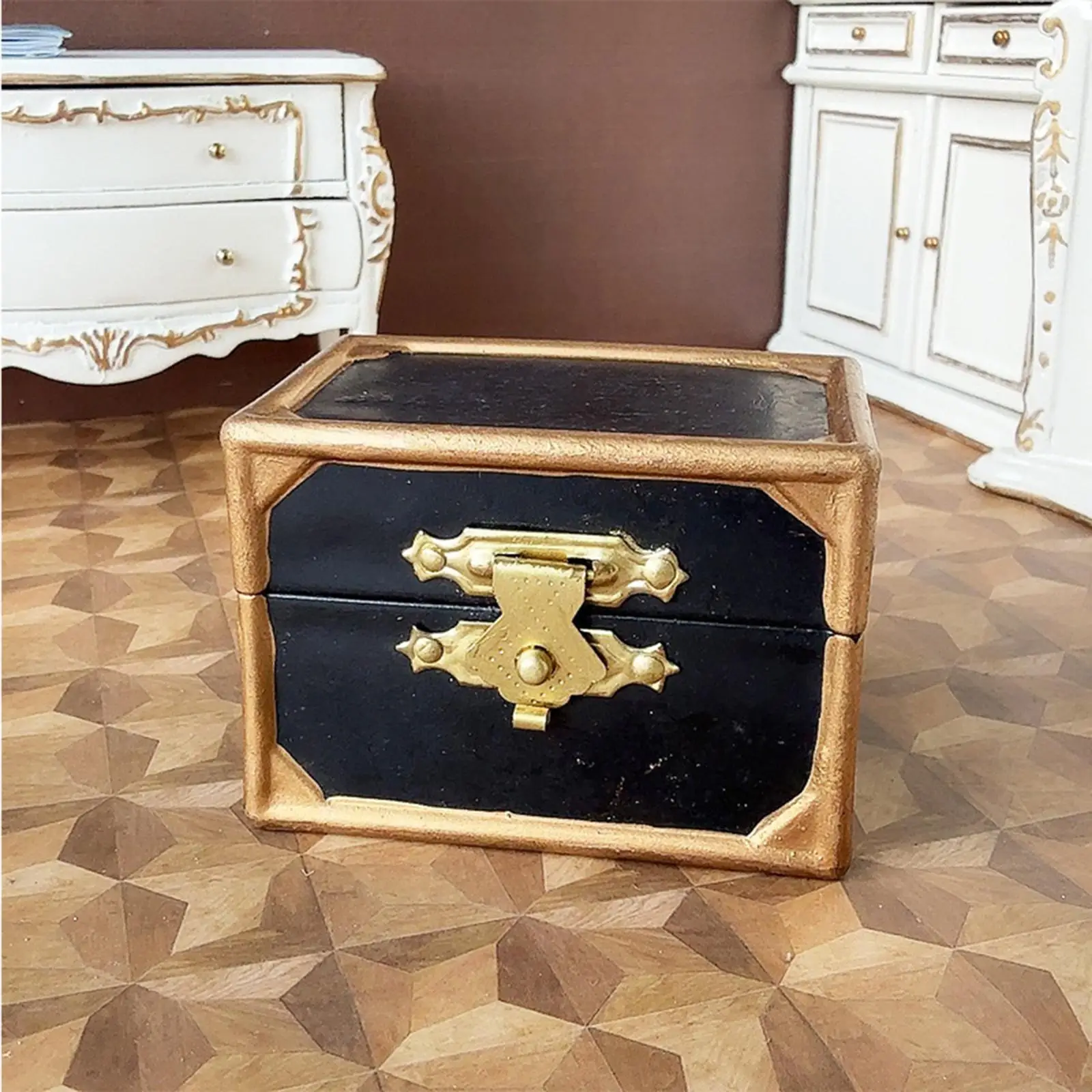 Cofre del tesoro en madera para casa de muñecas - imagen 5