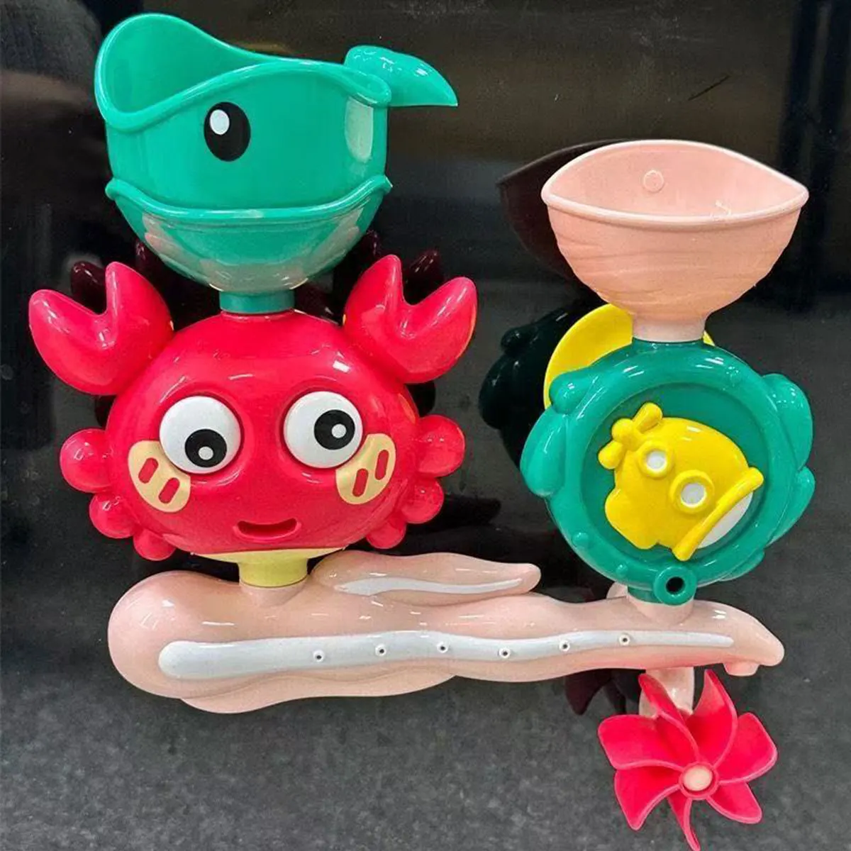 Juguete de baño para bebé con rueda acuática y pistola floral - imagen 2