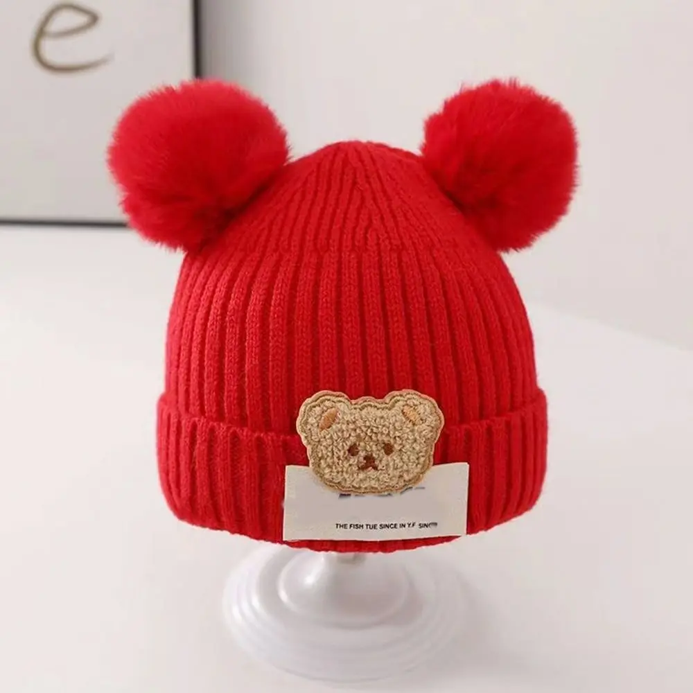 Gorro de invierno infantil con borla de pelo suave - imagen 5