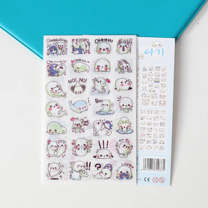 Pegatinas impermeables de PVC transparentes con dibujos animados - imagen 2