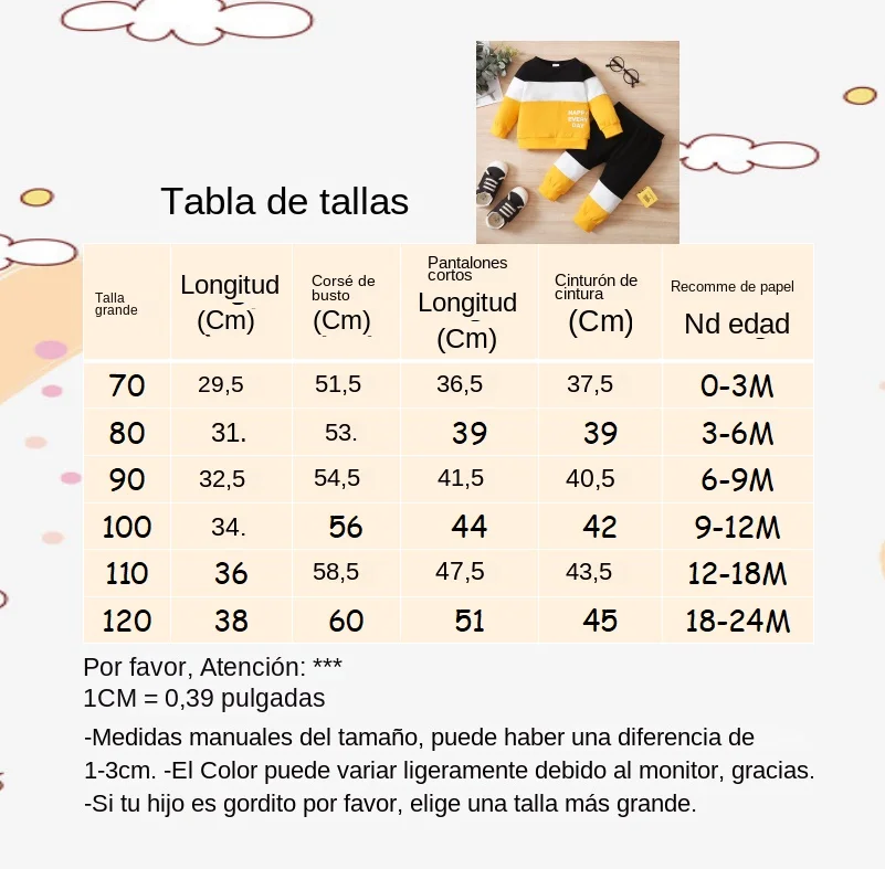Conjunto algodón manga larga para bebé recién nacido – Otoño - imagen 5