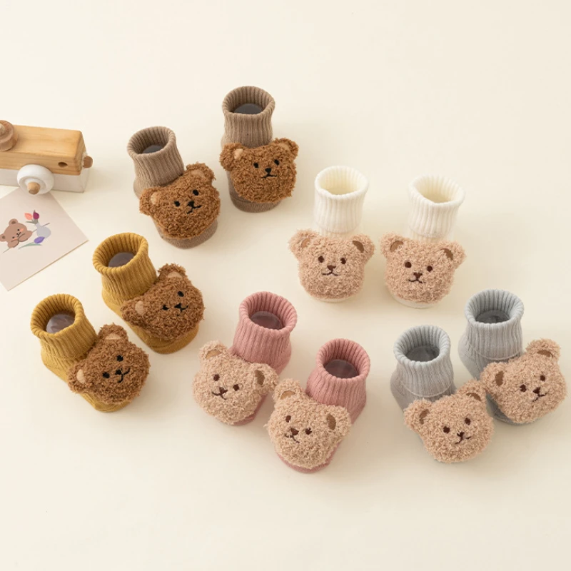 Calcetines con osos para bebé – Algodón suave antideslizante - imagen 4