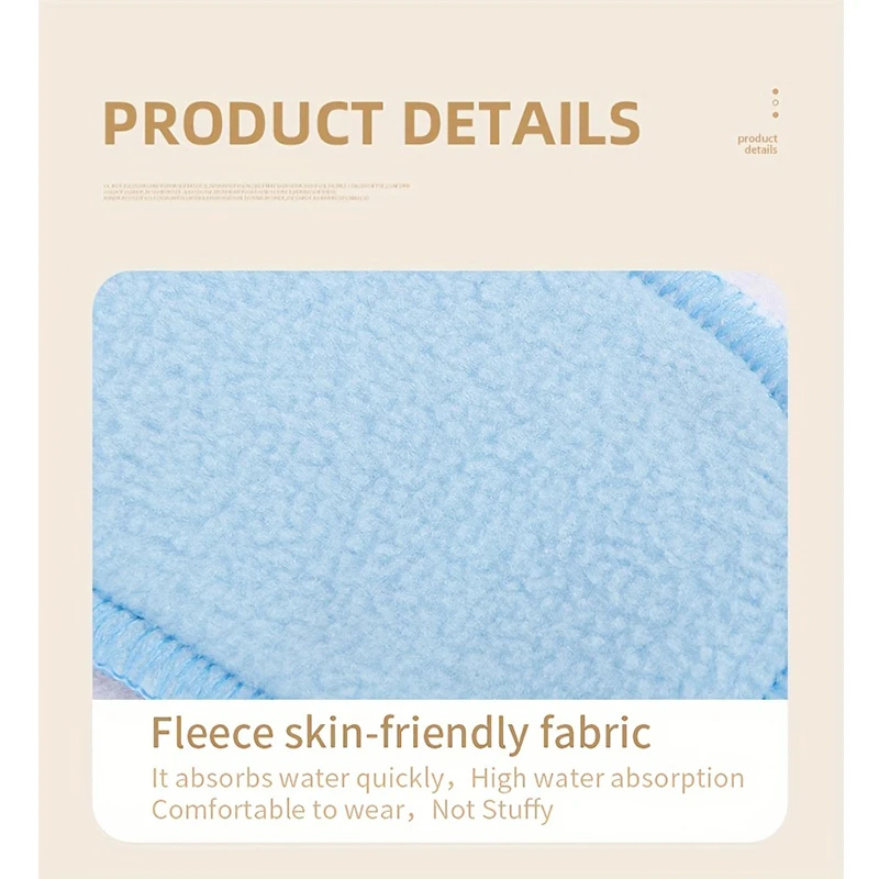 Compresas reutilizables de forro polar azul alta absorción para bragas - imagen 3