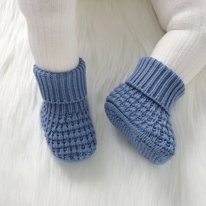 Botines de punto suaves y cálidos para recién nacidos unisex, cómodos - imagen 5