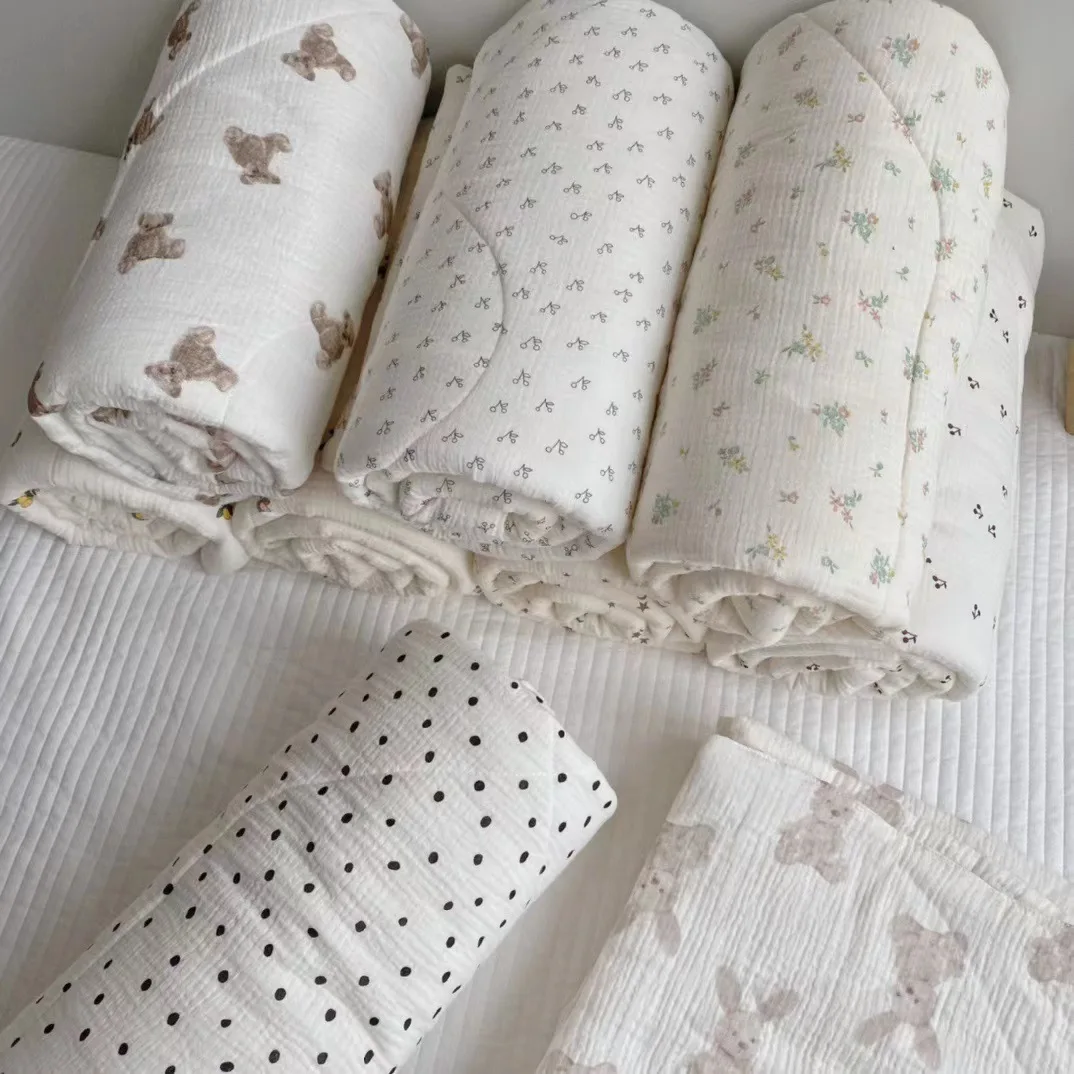 Edredón de muselina Floral Vintage bebé – verano ligero y cómodo