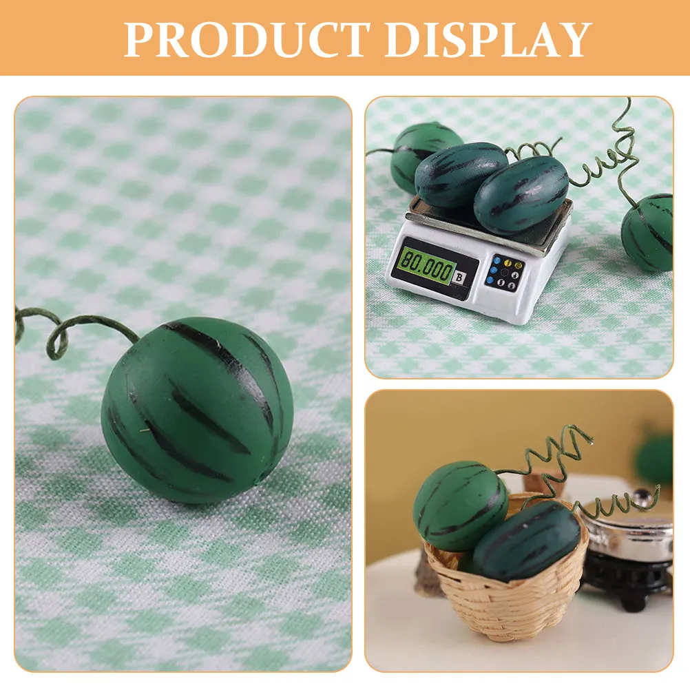 Miniaturas de sandía para casa de muñecas – accesorios de juego - imagen 4