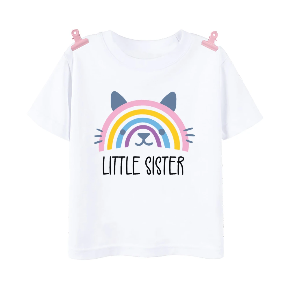 Conjunto a juego arcoíris para hermanas: body y camisetas - imagen 4