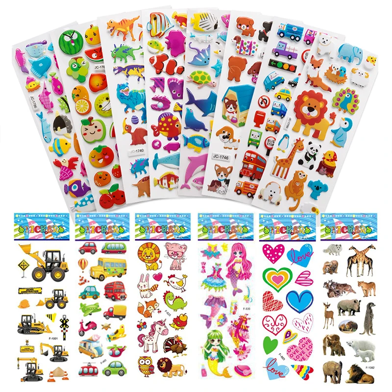 Pegatinas 3D de burbujas reutilizables con estilo infantil - imagen 2