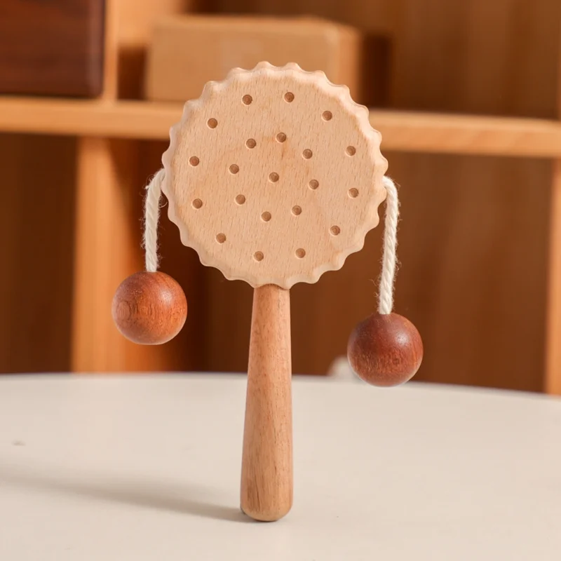 Sonajero de madera con sonido para bebé, educativo recién nacido - imagen 4