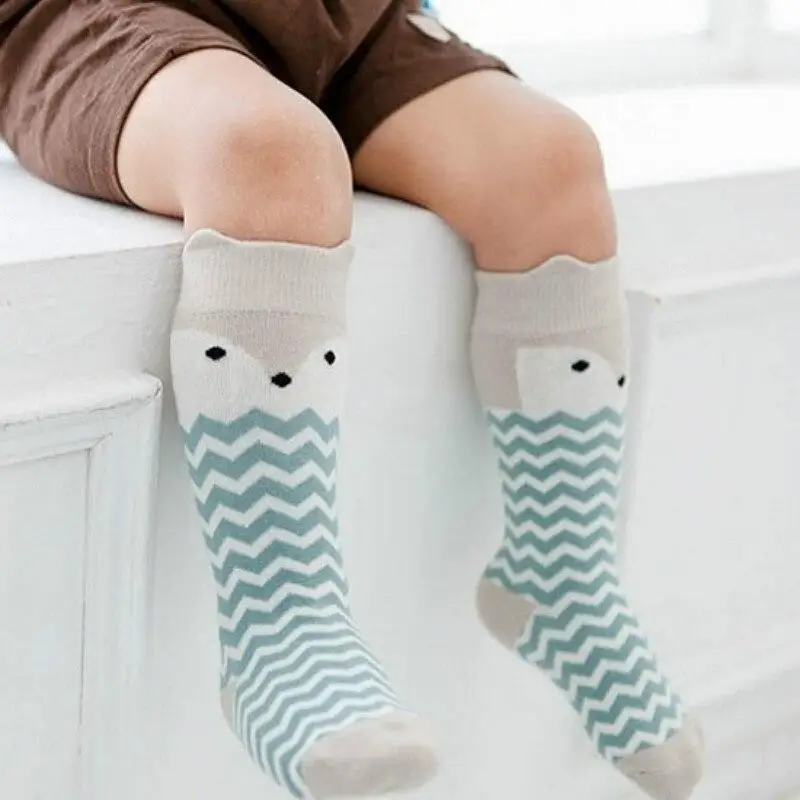 Calcetines altos de algodón peinado con dibujos para niños - imagen 2