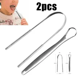 Limpiador de lengua de acero inoxidable para higiene bucal