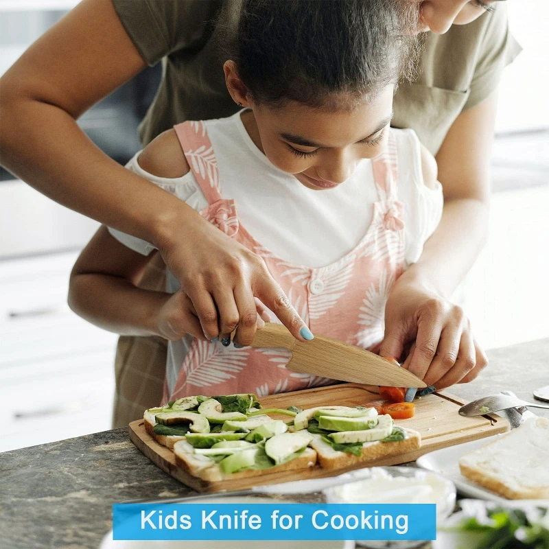Cuchillo de madera para niños - Juguete culinario seguro y divertido - imagen 4