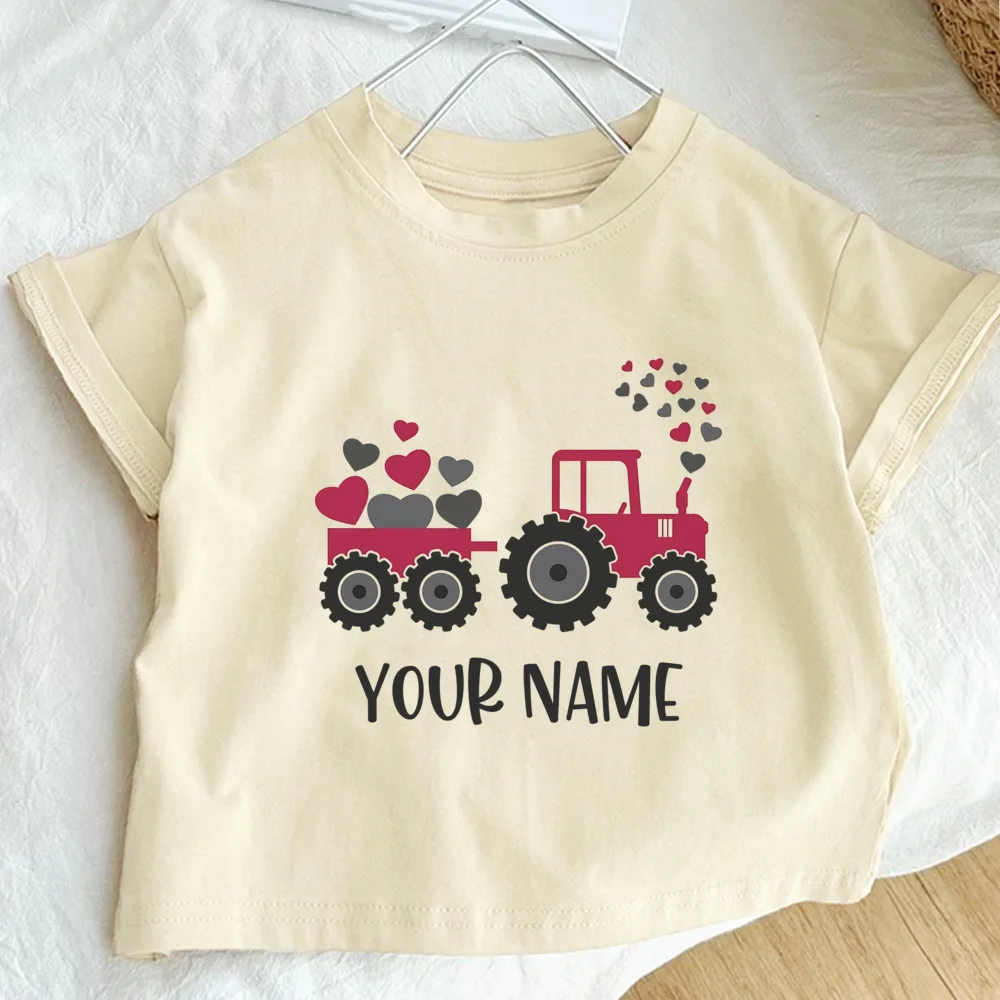 Camiseta infantil San Valentín con excavadora para niño pequeño - imagen 4