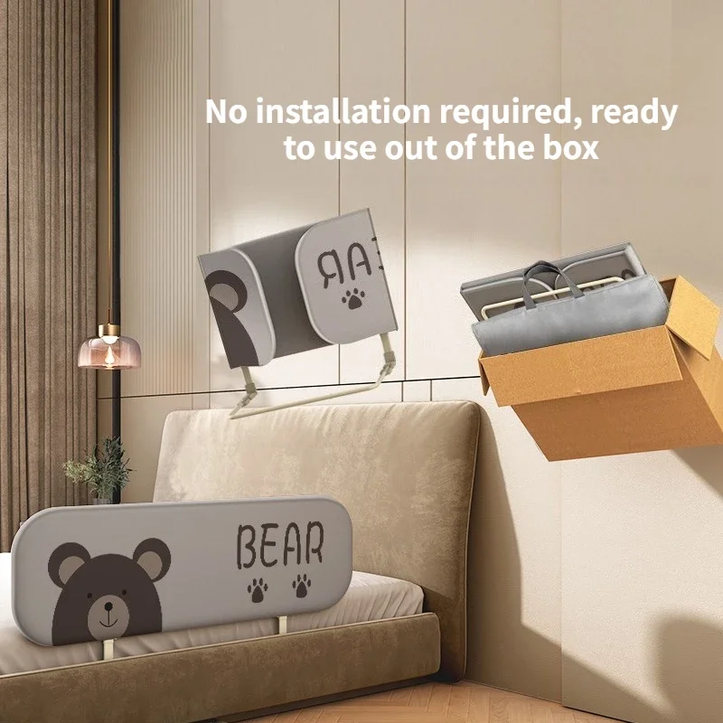 Barandilla de seguridad para cama de bebé – Plegable y desmontable - imagen 5