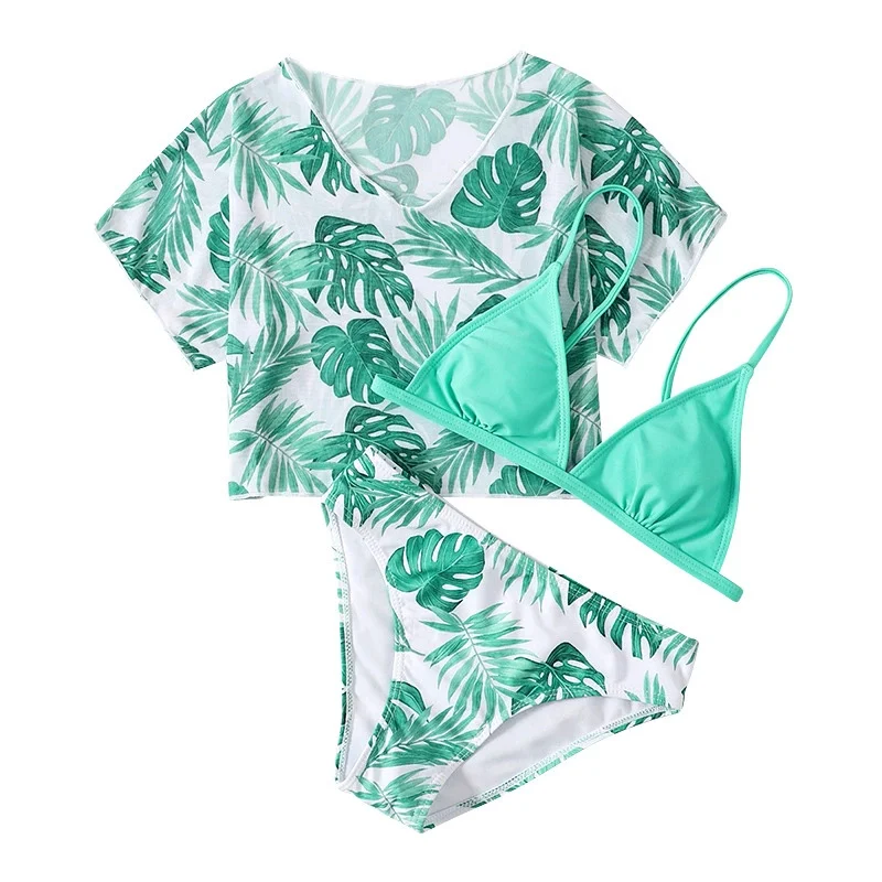 Conjunto de traje de baño estampado para niña – Verano moda playa - imagen 3
