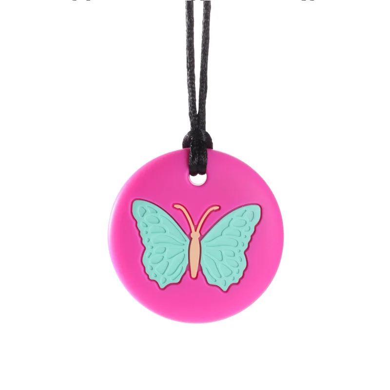 Collar de dentición de mariposa en uso