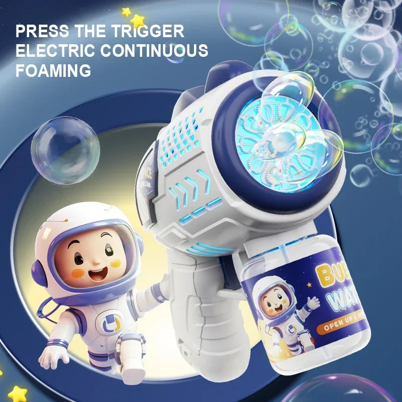 Pistola de burbujas automática espacial para niños – Juguete cohete divertido - imagen 3