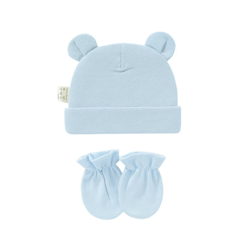 Conjunto de nacimiento para bebé con gorro y guantes suaves - imagen 2