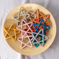 Mordedor de silicona para bebé estrella – Dentición suave y segura