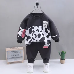 Pijama de algodón para niños con camiseta y pantalón estampados