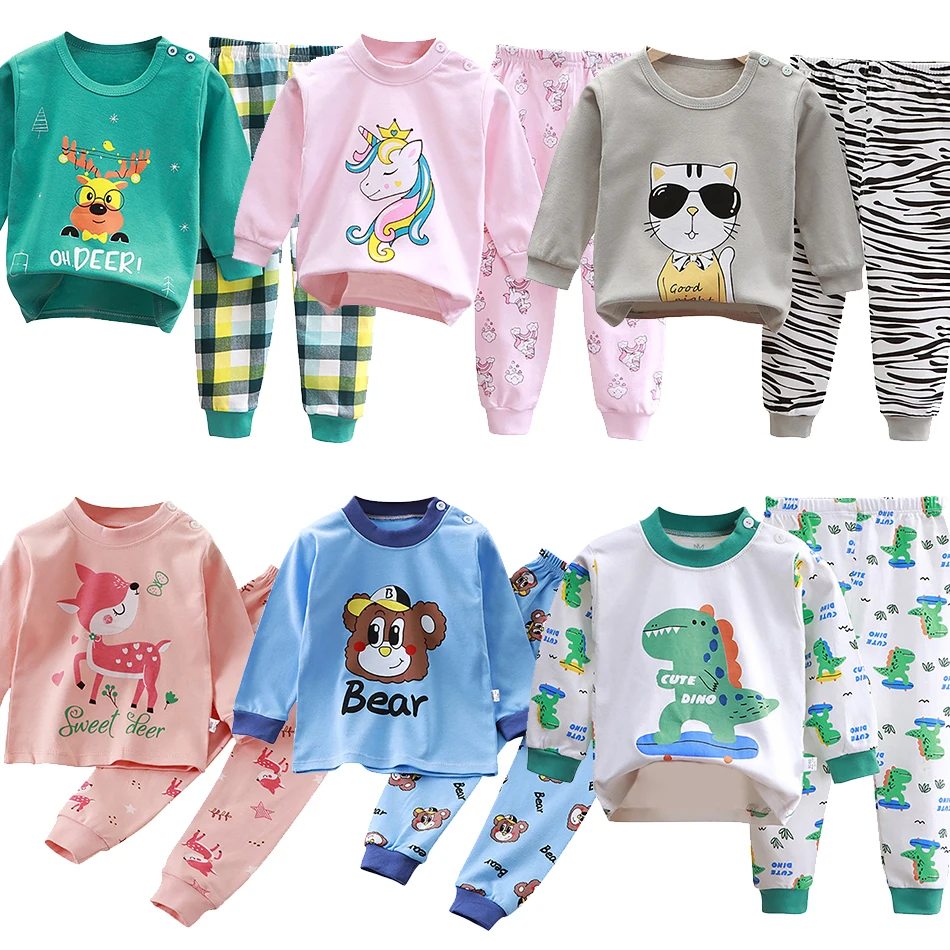 Pijamas infantil unisex – Estampado dinosaurios para primavera y otoño - imagen 3
