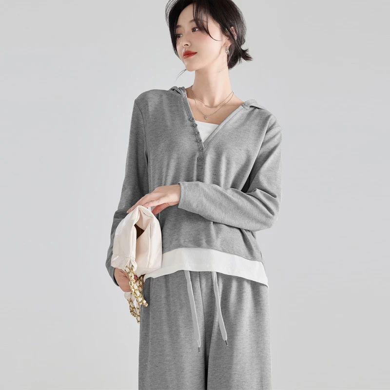 Ropa de maternidad estilo coreano para otoño e invierno, conjunto - imagen 4