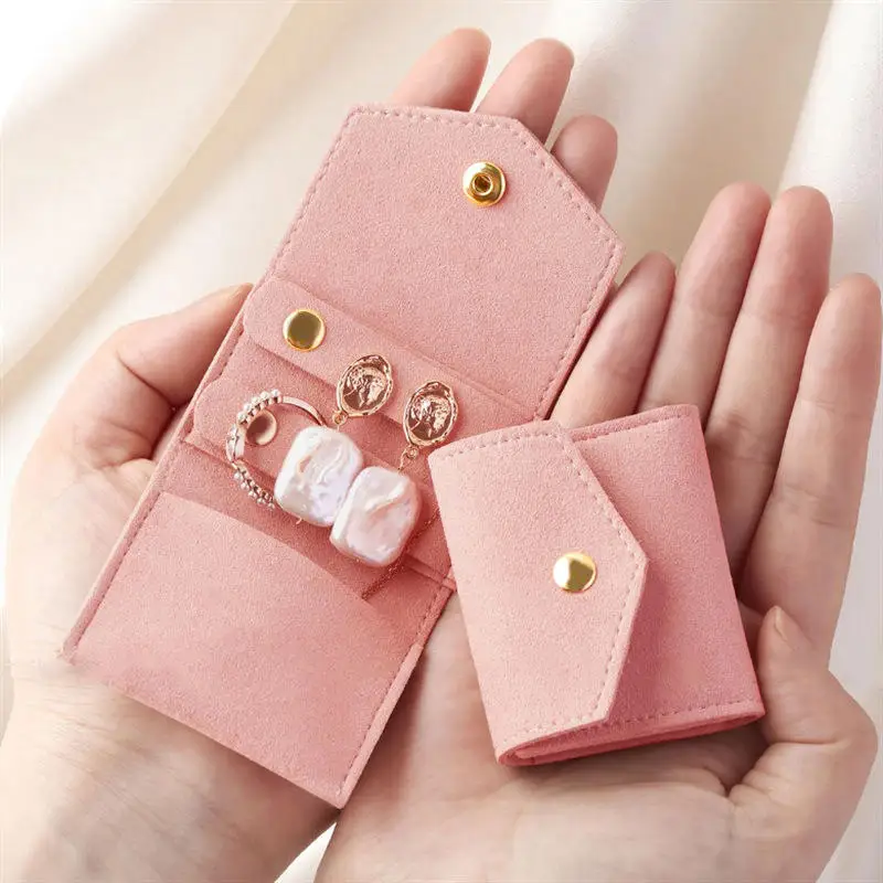 Organizador de joyas viaje terciopelo enrollable lujo - imagen 2