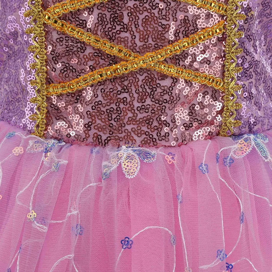 Disfraz Rapunzel para niña – Vestido largo con accesorios - imagen 4