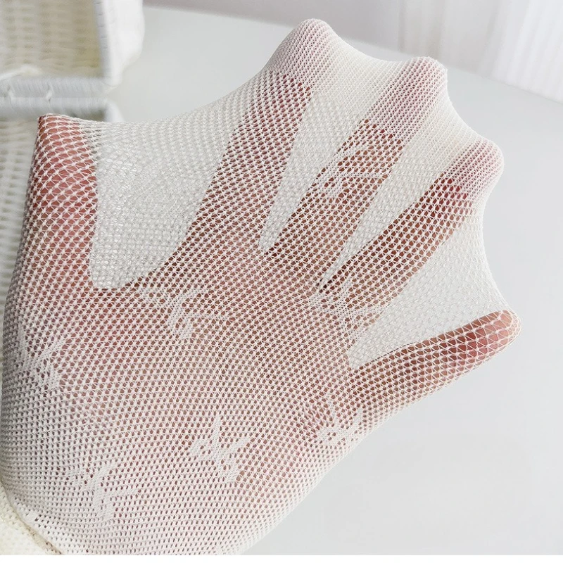 Pantimedias con lazo estilo japonés para niñas de malla ligera - imagen 4