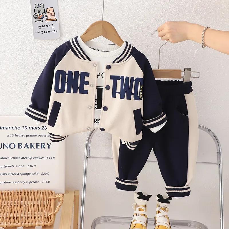 Conjunto primavera bebé niña: chaqueta, camiseta y pants - imagen 2
