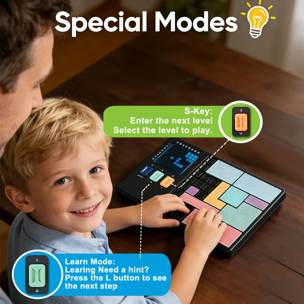 Juego de lógica electrónico portátil con rompecabezas para niños - imagen 4