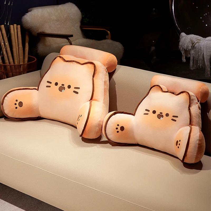 Almohada de peluche animal suave en forma de triángulo para cama - imagen 5