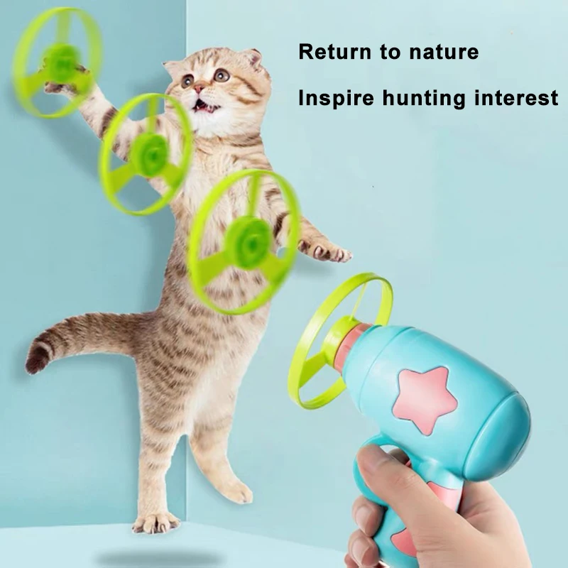 Juguete para gatos interactivo con mini disco volador y catapulta - imagen 4