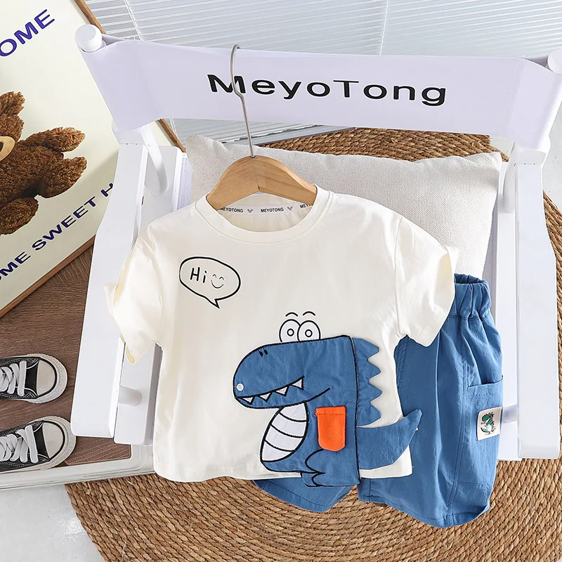Conjunto verano niño: camiseta manga corta y pantalón corto con diseños animados - imagen 5
