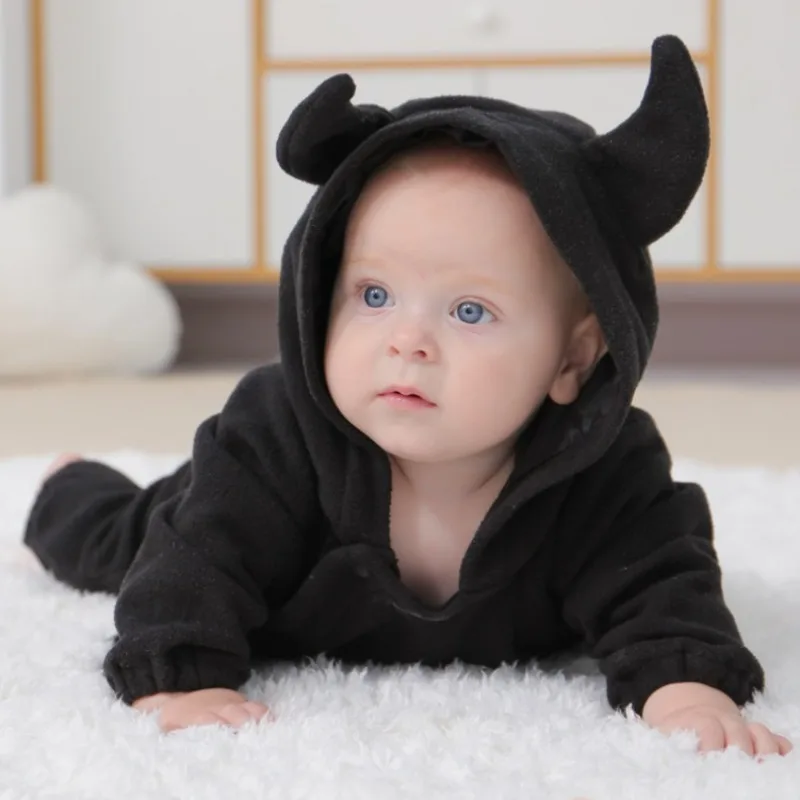 Pelele de Halloween para bebé murciélago con capucha - imagen 5