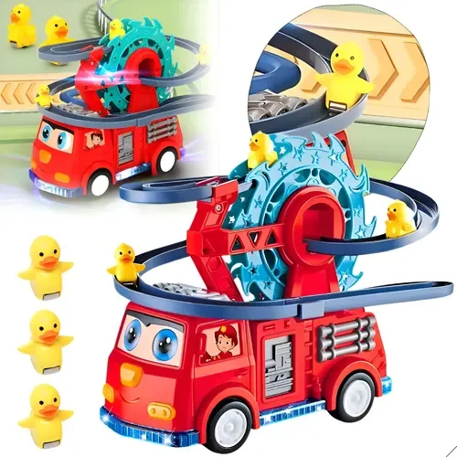 Coche de ferrocarril eléctrico para bebés con patos escaladores - imagen 2